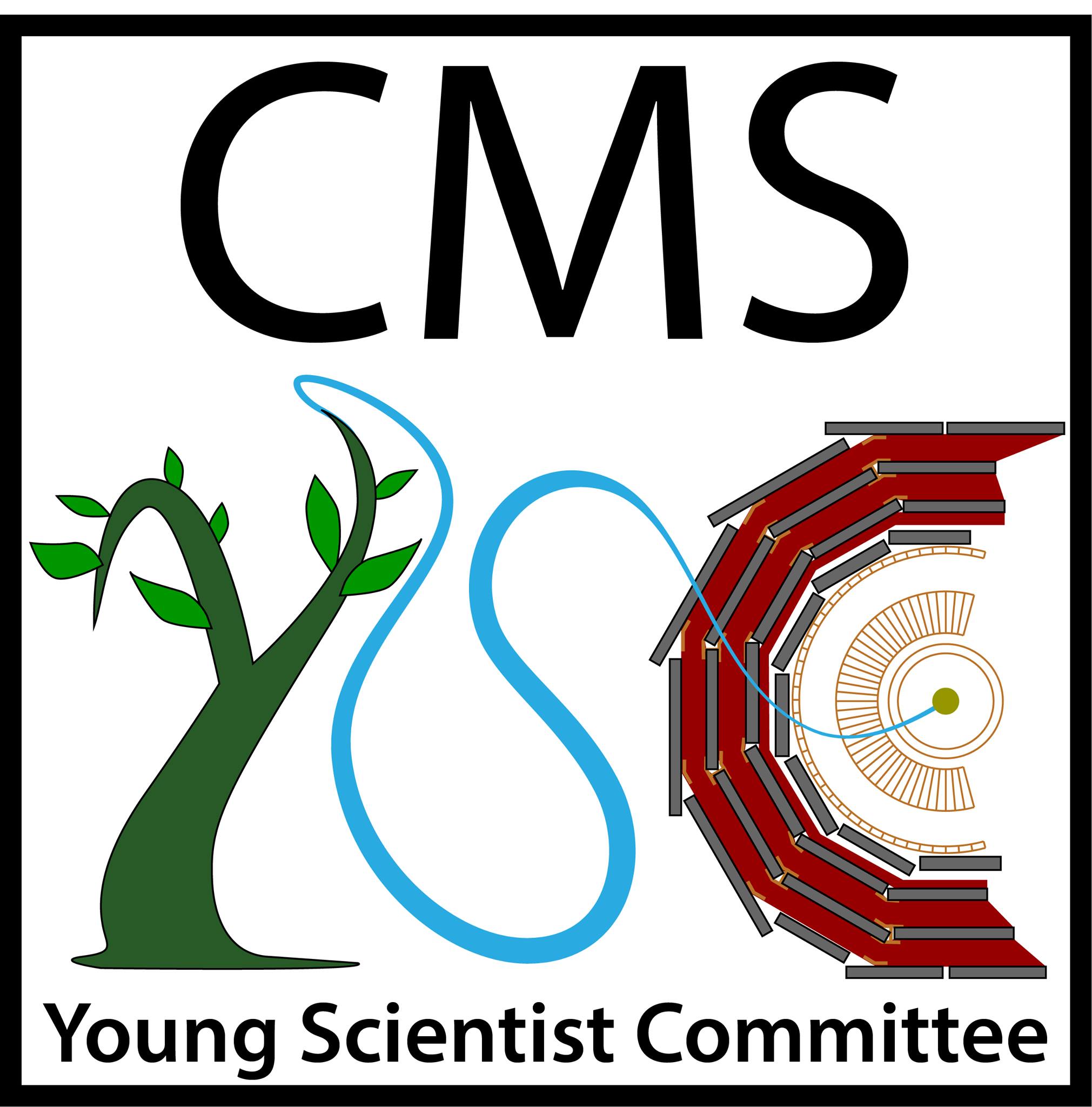 The logo of the CMS Young Scientist Committee. We had a fun competition where members submitted their logo designs and voted for the winner. The winning design was by postdoctoral researcher Ansar Iqbal.