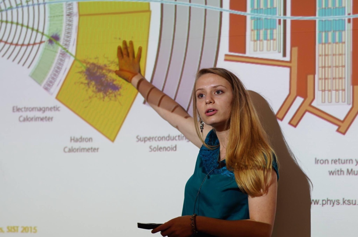 My final presentation as a SIST Intern at Fermi National Accelerator Laboratory. Photo Credit: Elliott McCrory. 2015, Batavia, Illinois, USA