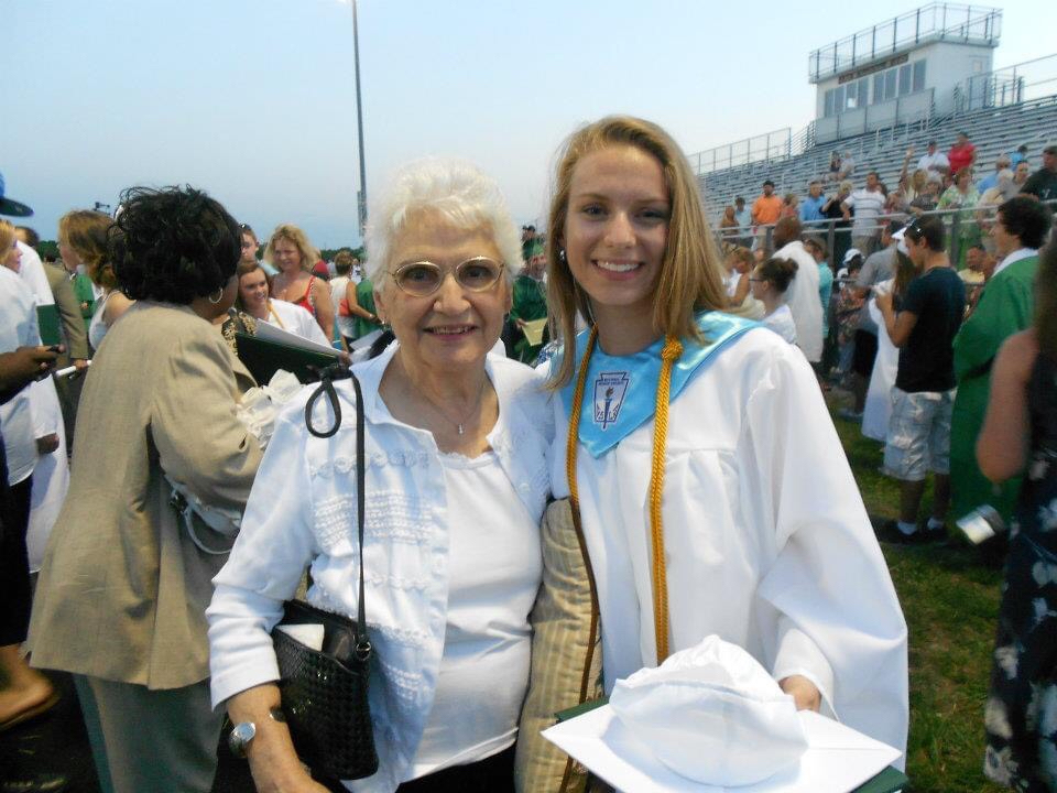 My grandmother Mary Mumford and I at my high school graduation. 2012, Indian River High School, Dagsboro, Delaware USA