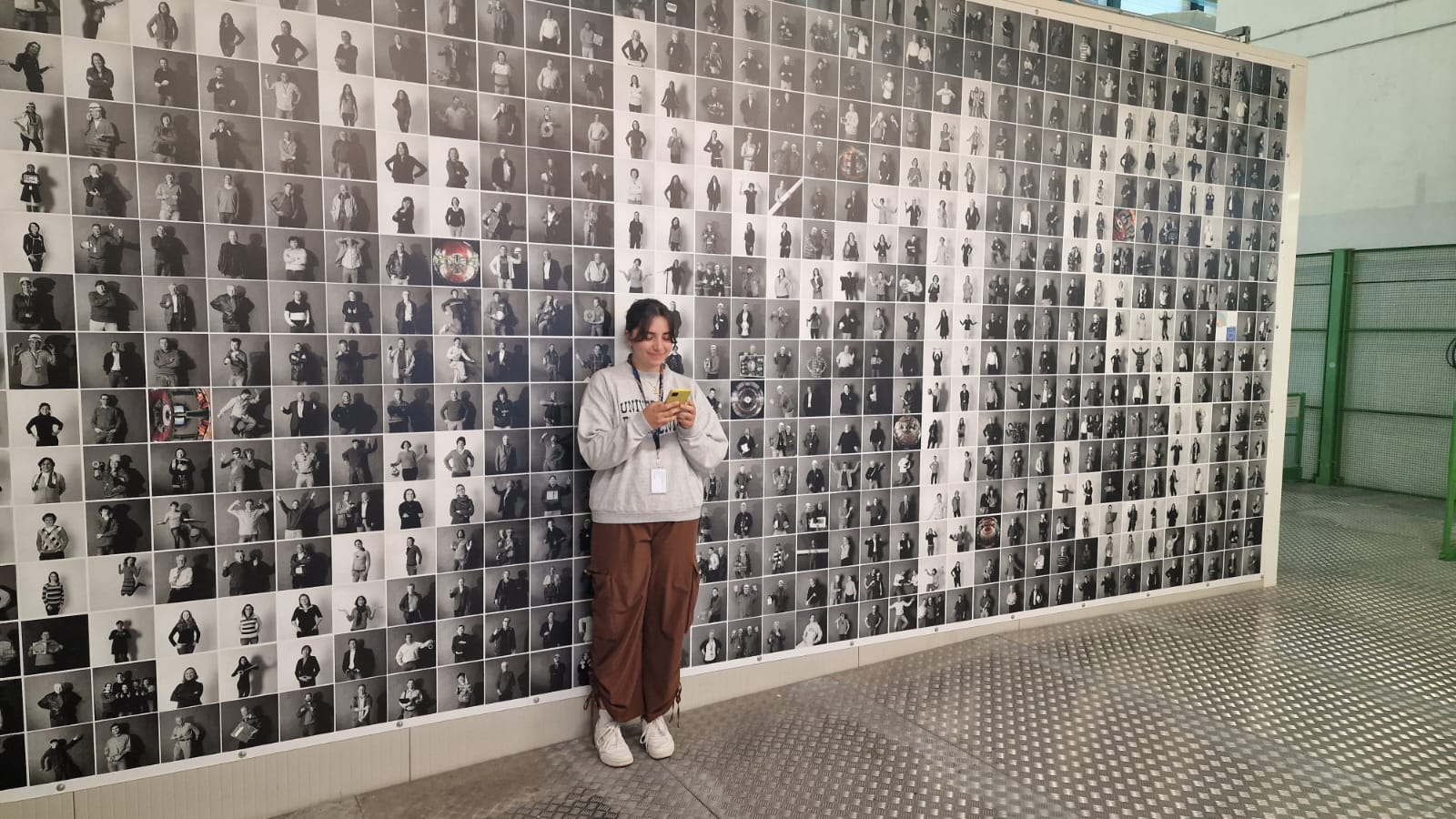 Marina in front of the CMS “wall of fame” at Point 5. Credits: Inna Berzhetska