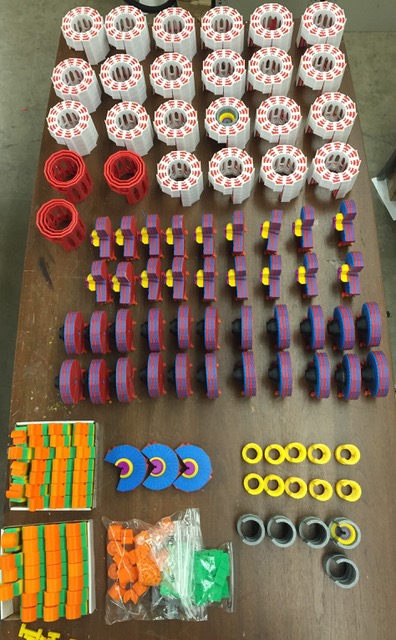 Assembling over 100 CMS 3D printed models
