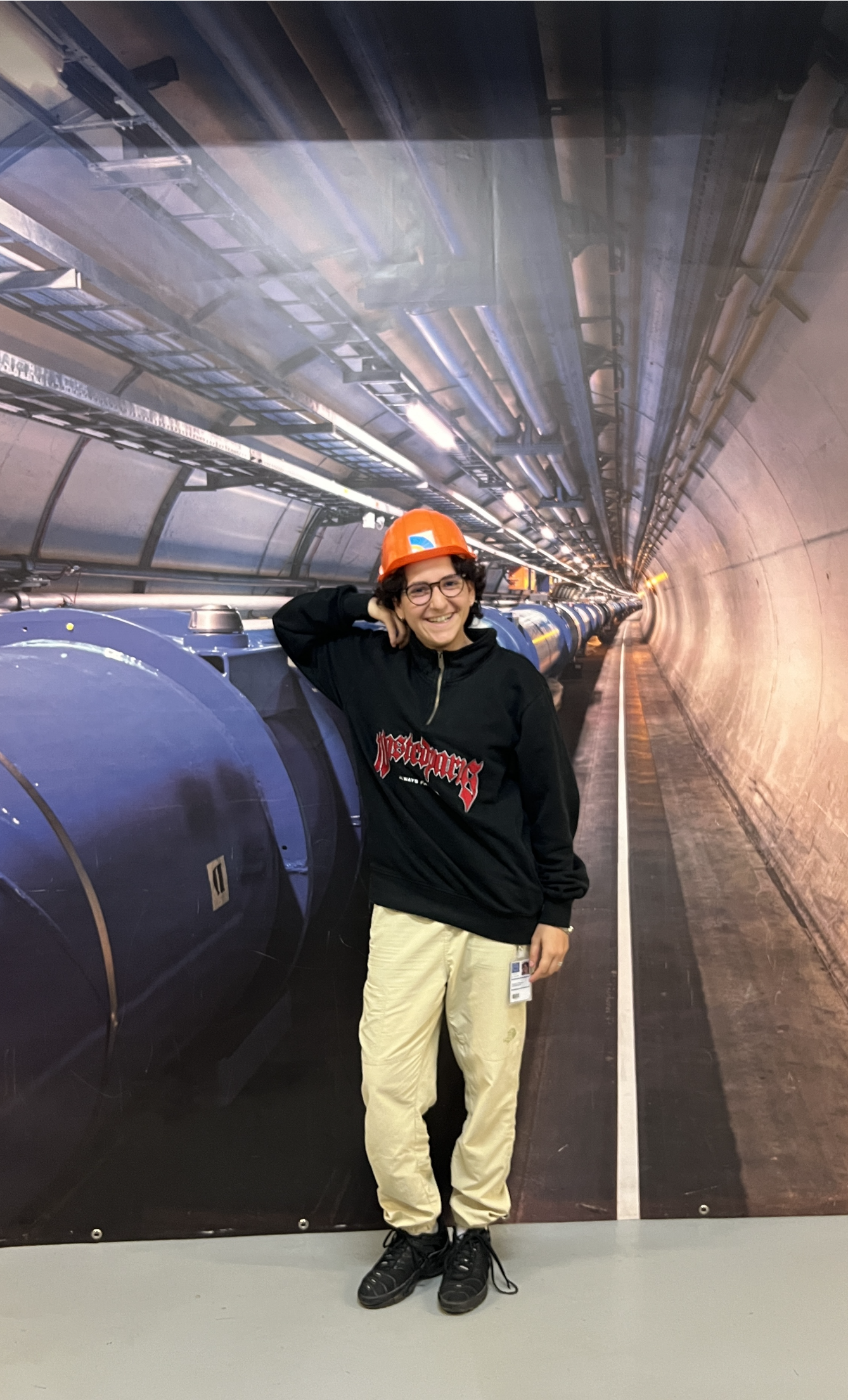 Saskia in the LHC tunnel wallpaper at Point 5