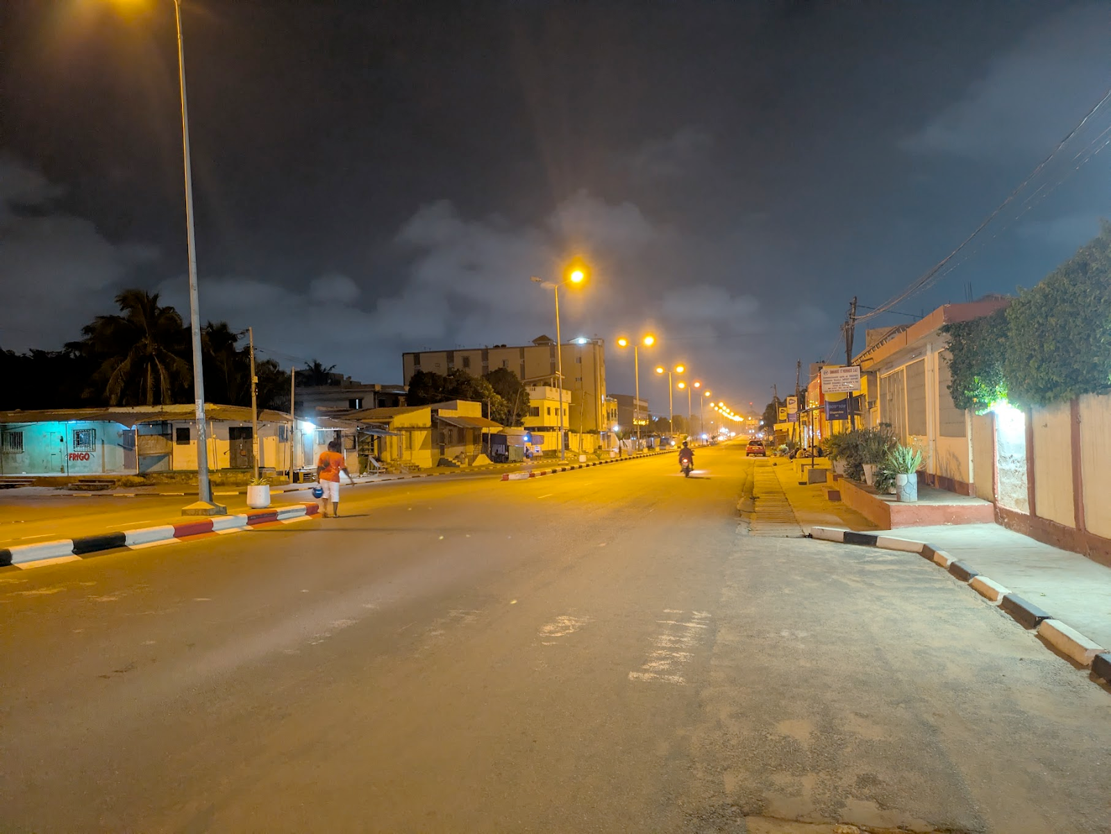 A side street in Lome at night
