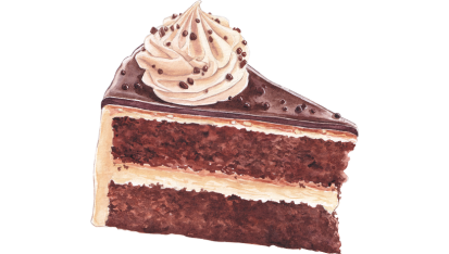 graphic of a slice of cake