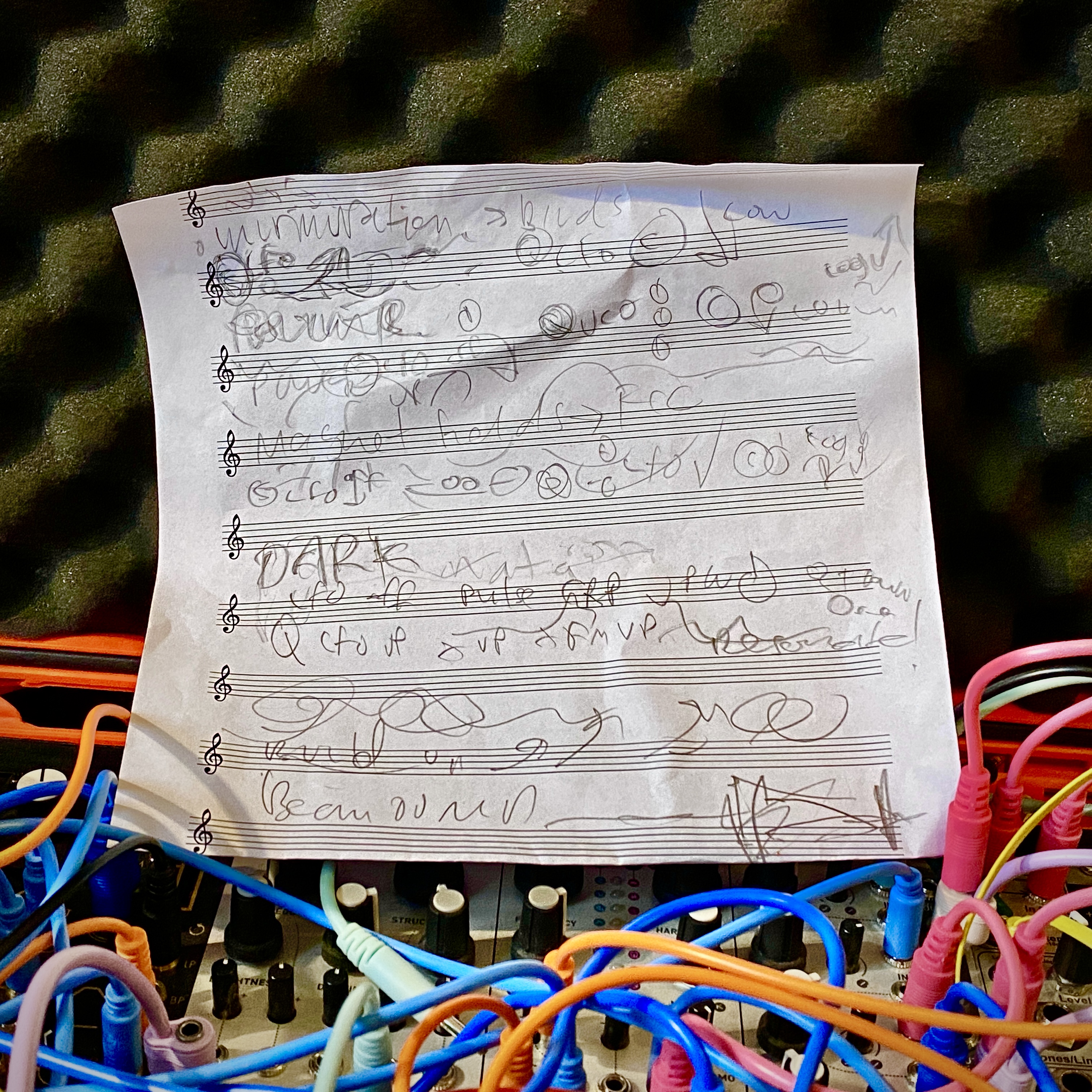 Musical score, photograph © C Henschke 2024